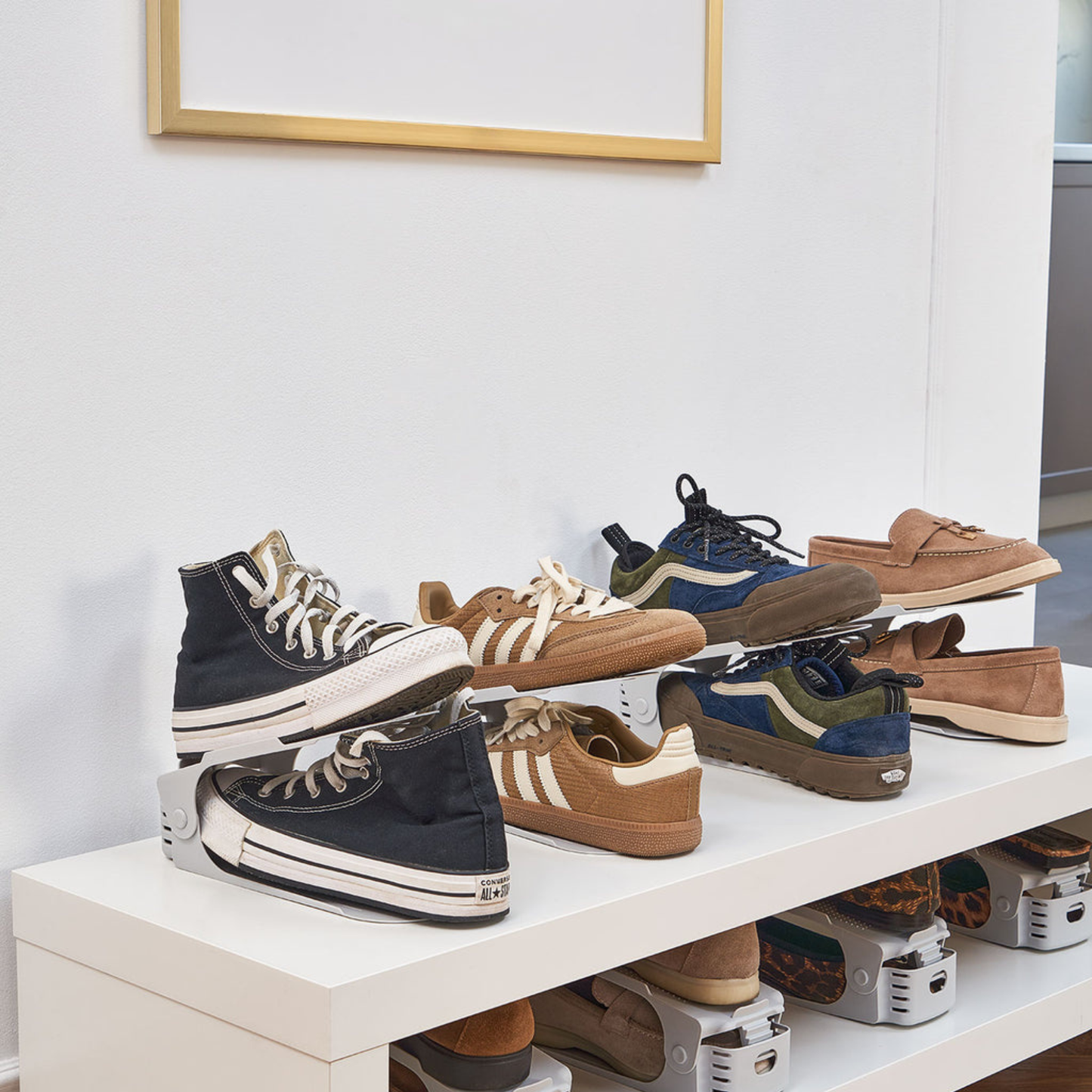 Organizador de Zapatos Ajustable de Doble Nivel Pack x20