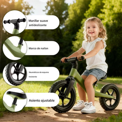 Bicicleta de equilibrio resistente para niños